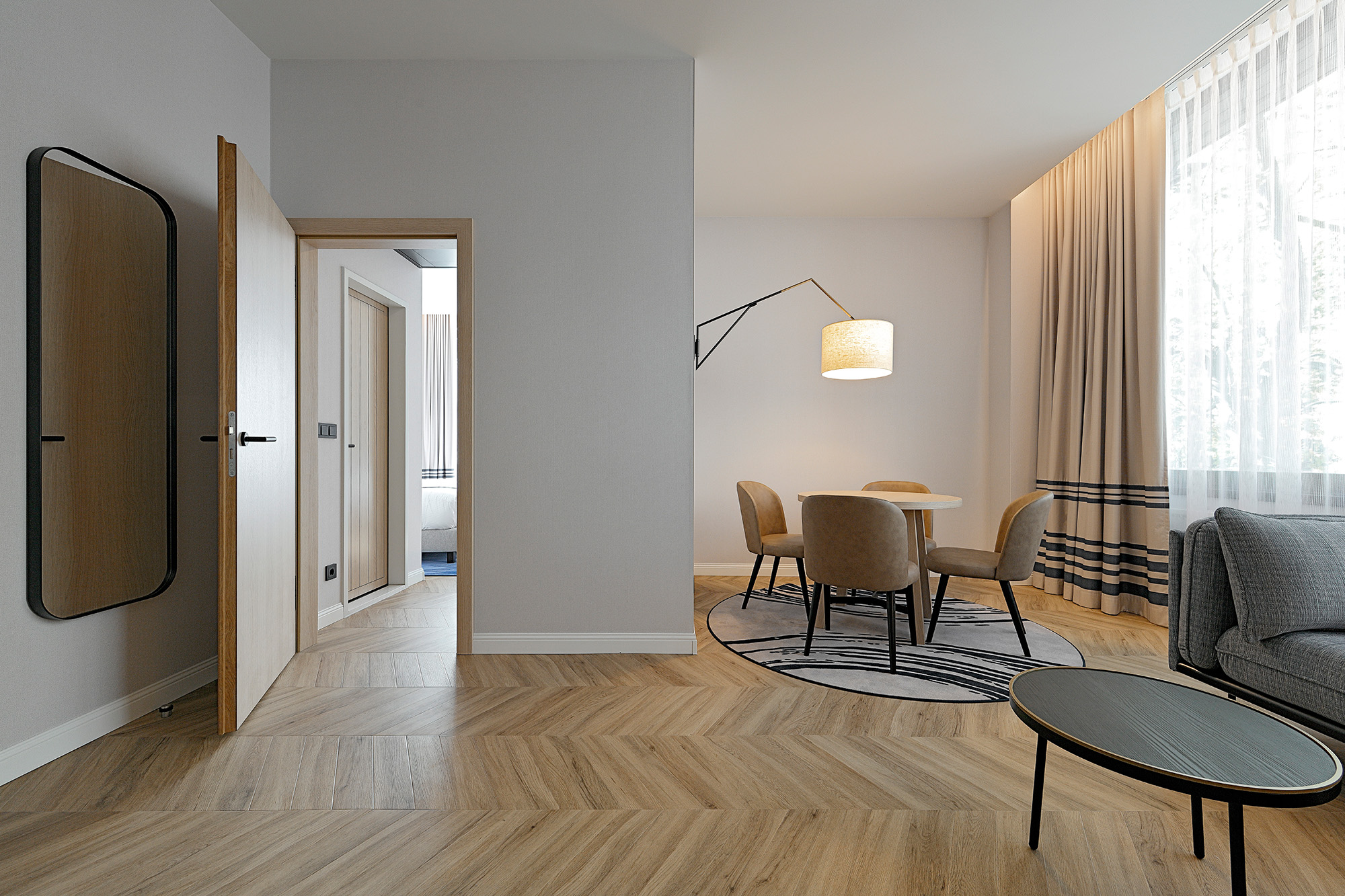 Designboden von PROJECT FLOORS-Fliesenoptik-Hotel-strapazierfähig und langlebig